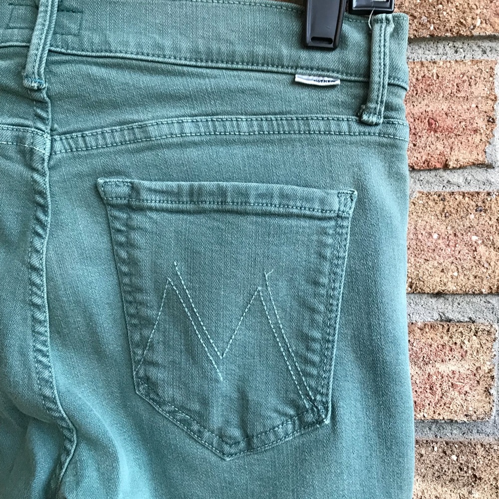 Mother Legging Jeans The Charmer Green Sz 28